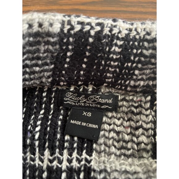 Lucky Brand black and white zip front jacket size XS - Picture 3 of 3